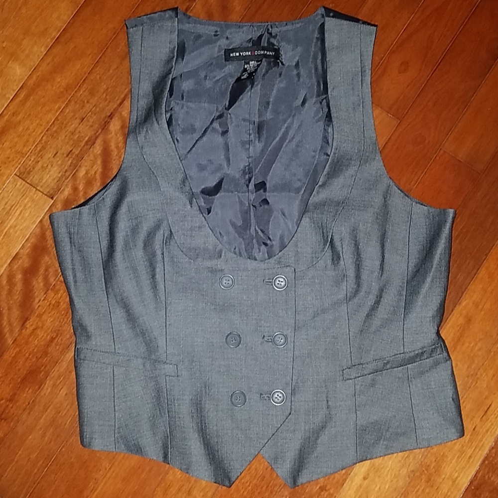 NY&C Sexy Black/Gray Vest size 10/L